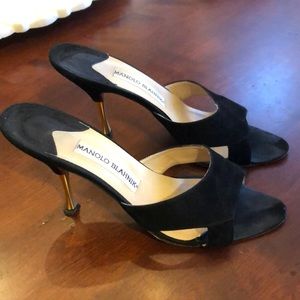 Vintage Manila Blahnik heeled mules